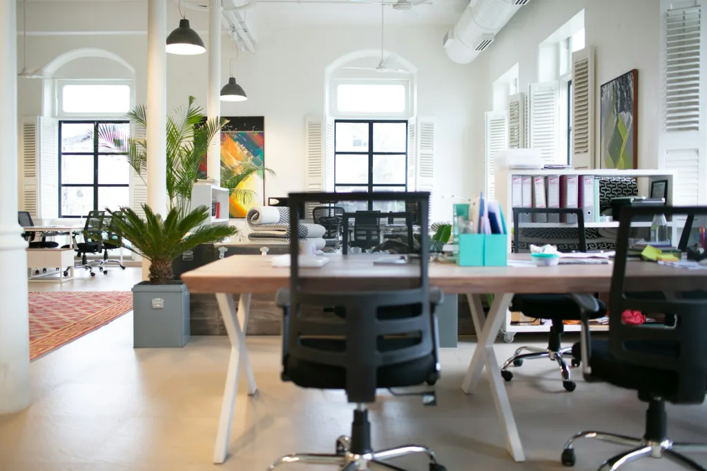 Chairs beside table