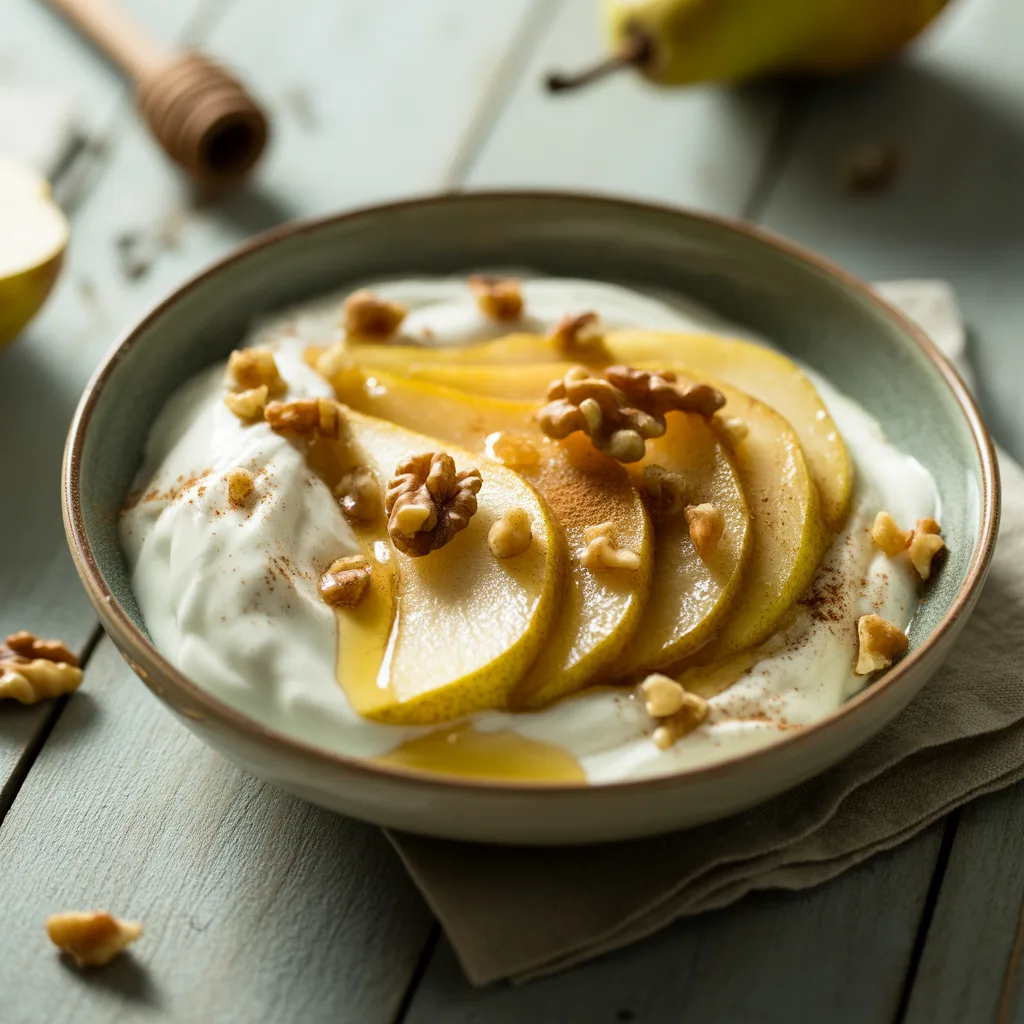 Caramelized Pear & Honey Yogurt Bowl for a Cozy Morning