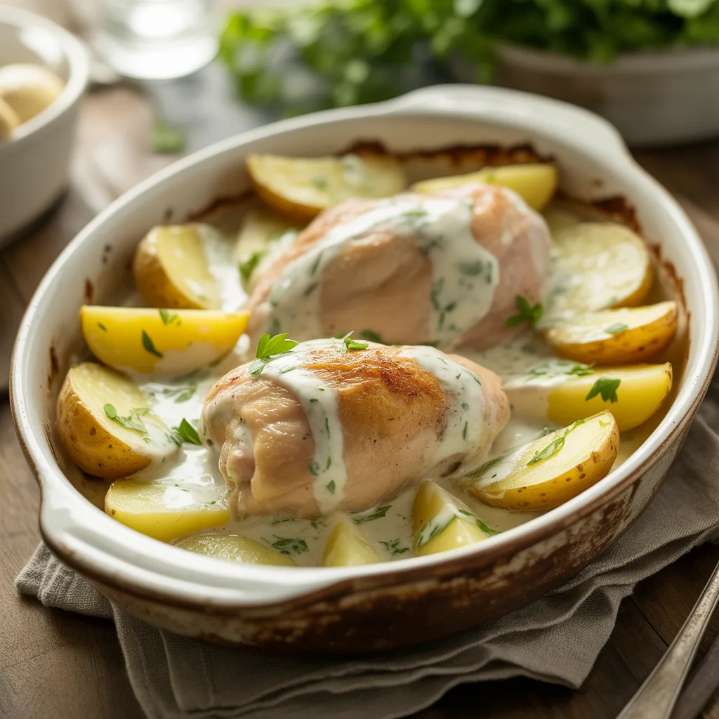 Creamy Ranch Chicken & Potato Bake: A Family Favorite
